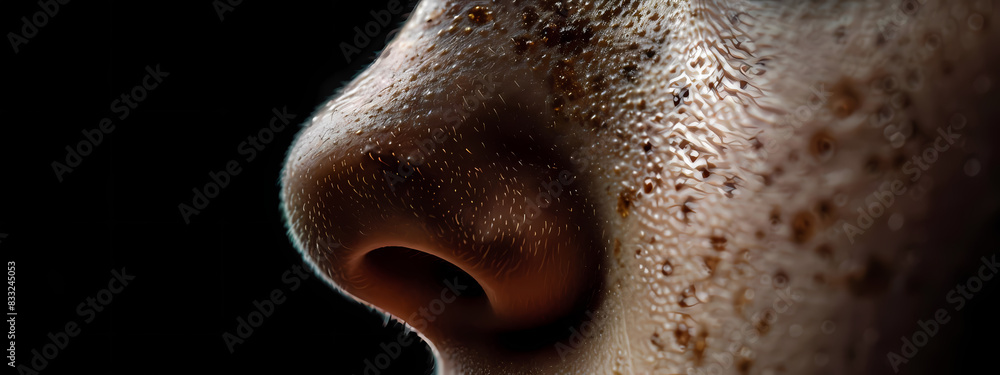 Close-Up of Nose with Pores and Texture Close-Up of Nose with Pores and Texture