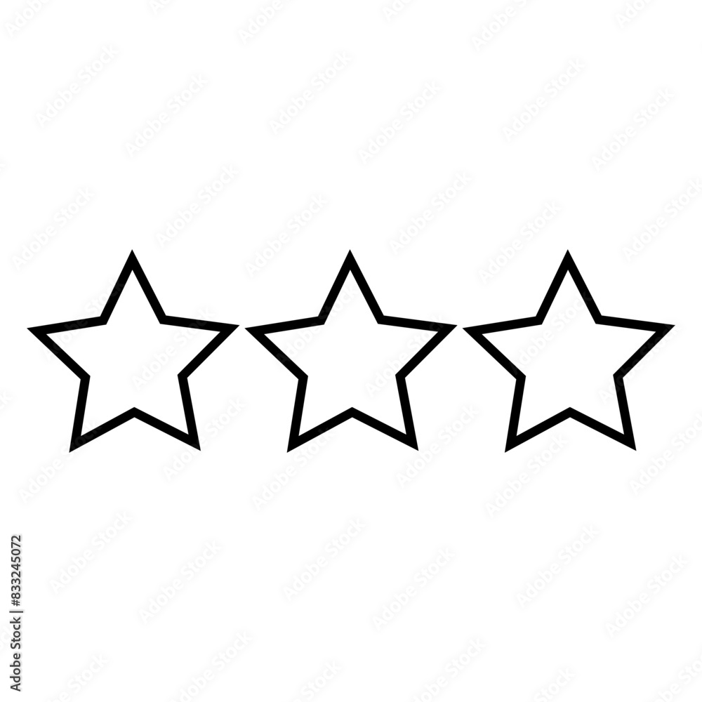 3 Star Customer Review Icon, Simple Icon Vector Design, best used for presentation, application, web and banner 3 Star Customer Review Icon, Simple Icon Vector Design, best used for presentation, application, web and banner