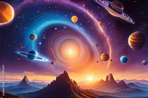 AI conceptual illustration of a Celeststial Universe