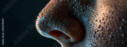 Close-Up of Nose with Pores and Texture photo