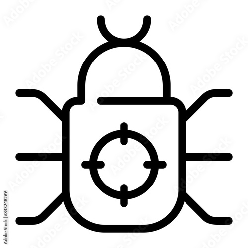 bug fixing line icon