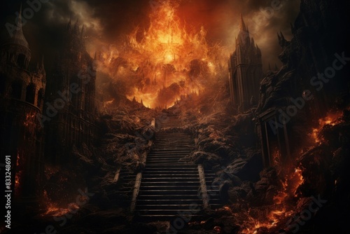 Hell fire architecture screenshot. photo
