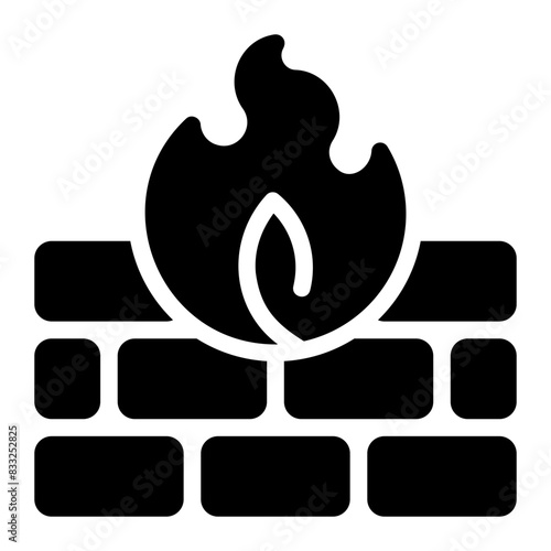 firewall glyph icon