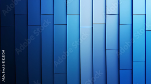 Blue background with vertical lines of varying shades of blue, representing the modern and sleek design of an advertising company's office space. The lines create a gradient effect from light to dark.