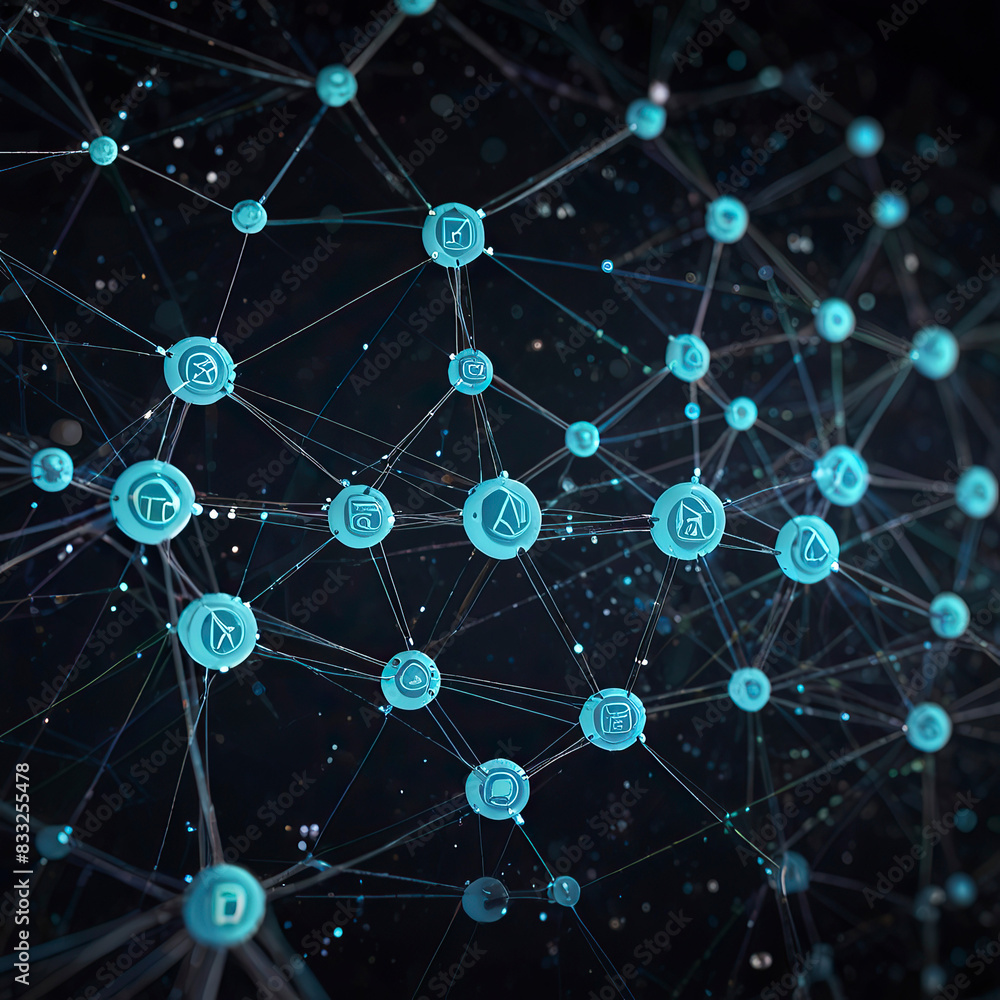 Powered Data Analytics, showcasing a network of interconnected nodes processing vast amounts of data. Powered Data Analytics, showcasing a network of interconnected nodes processing vast amounts of data.