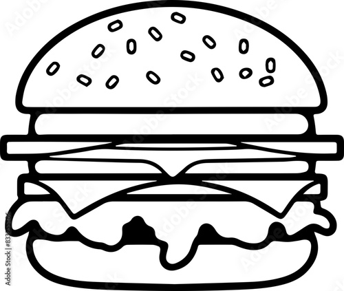 Hamburger fast food vector transparent background PNG clipart