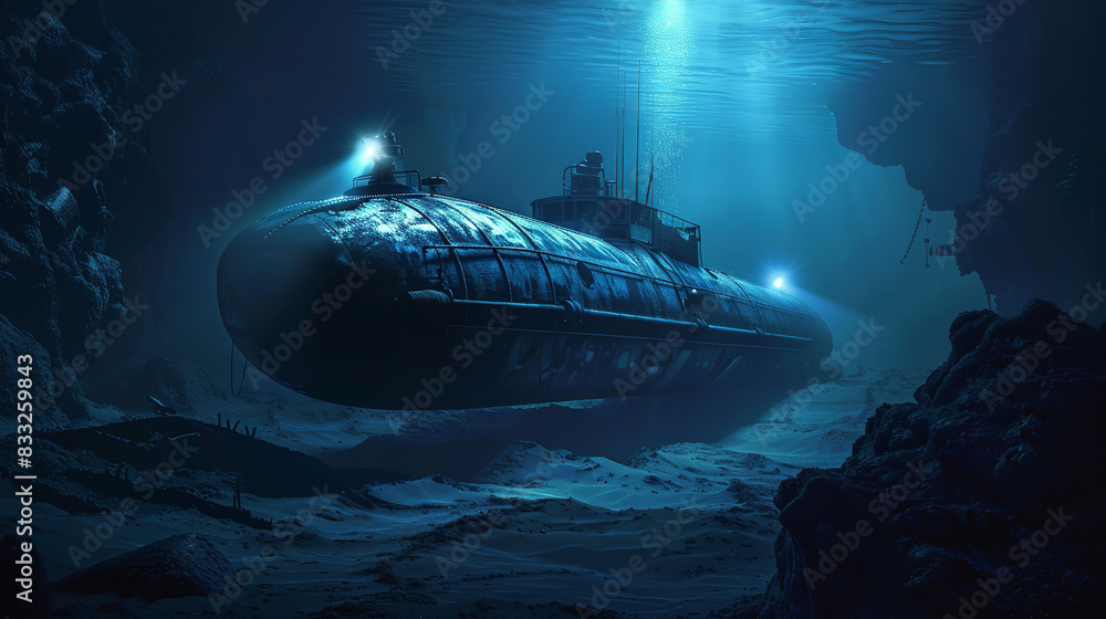 Submarine Exploration Uncovers Sunken Ship in Deep Sea Submarine Exploration Uncovers Sunken Ship in Deep Sea