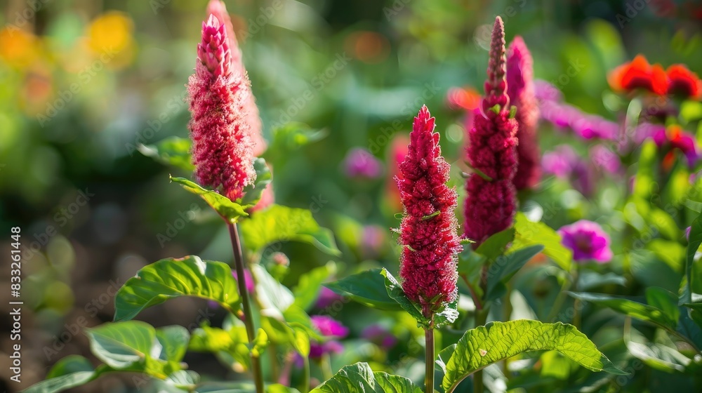 Red amaranth cultivated in a domestic garden Red amaranth cultivated in a domestic garden