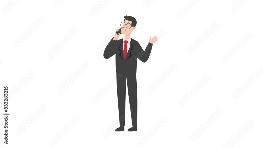Businessman standing on the phone Businessman standing on the phone