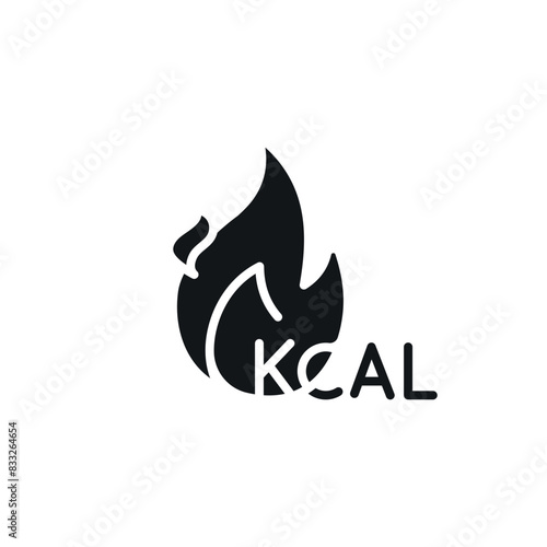 Burning calories simple glyph icon. Vector solid isolated black illustration.