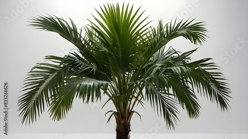 palm tree isolated on white  Green palm tree isolated on white background  mock-up of indoor plant arrangement