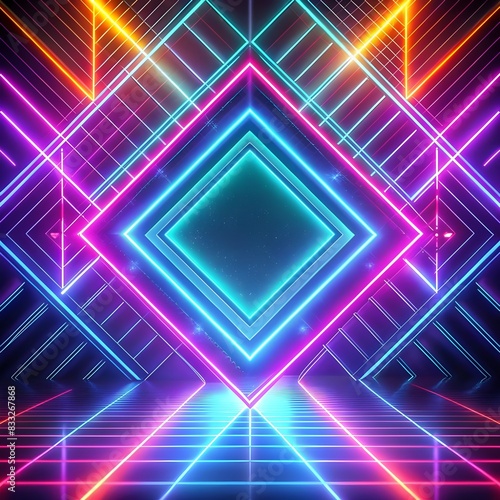 neon geometric background