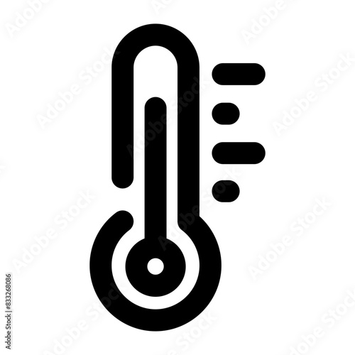 thermometer weather fever sick line medical and hospital icon