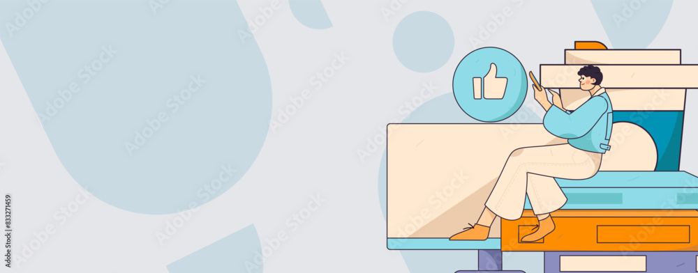 Flat vector illustration of business people operating work scene
Flat vector illustration of business people operating work scene
