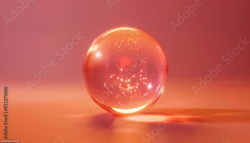 sphere on red background