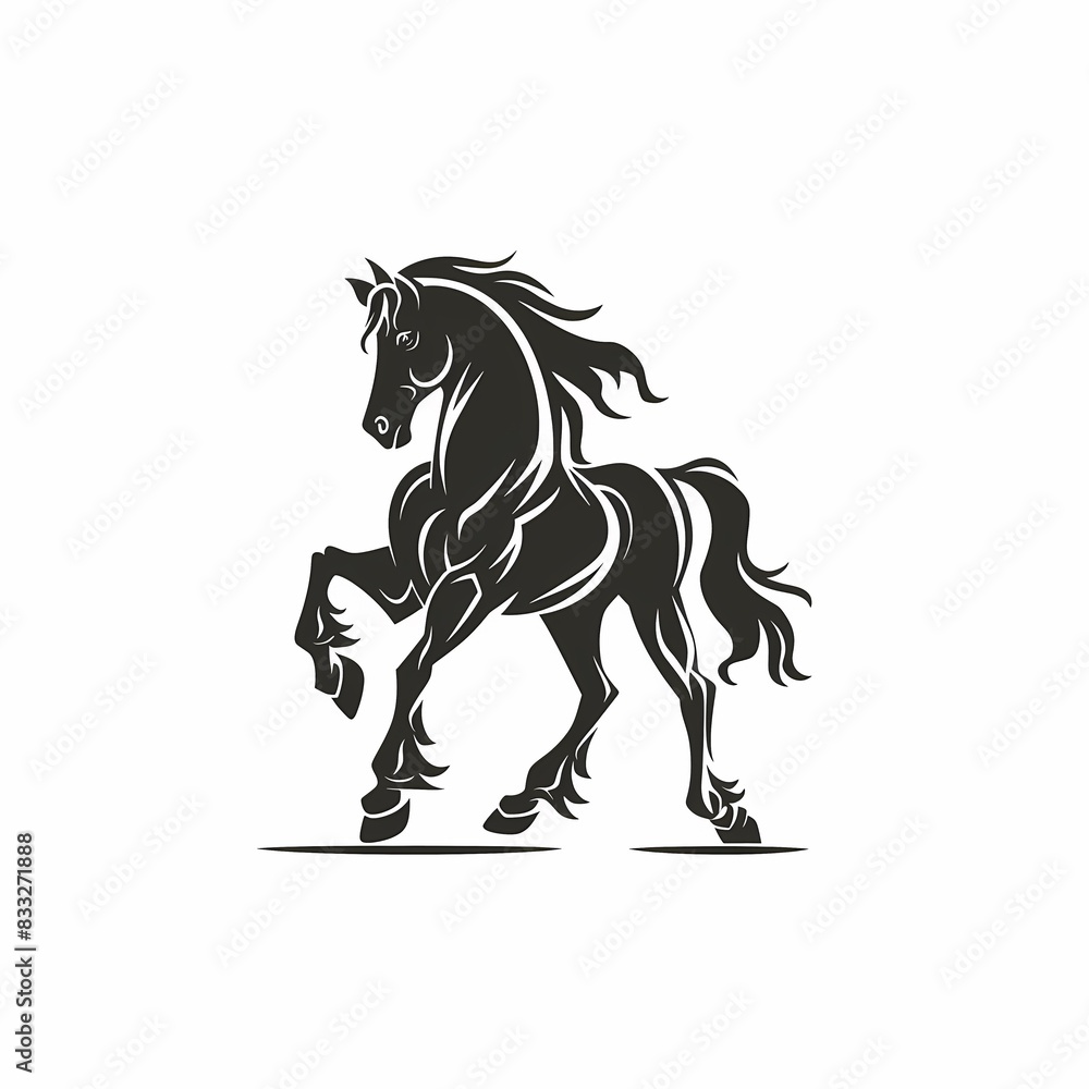 Fototapeta premium horse silhouette logo