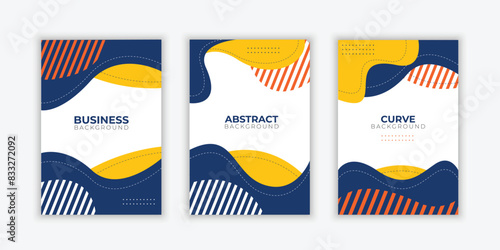Set Abstract colorful geometric modern annual report flyer Brochure leaflet, the presentation cover, magazine advertising. cover with an abstract background. 