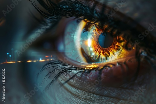 Realistic hologram of human eye 