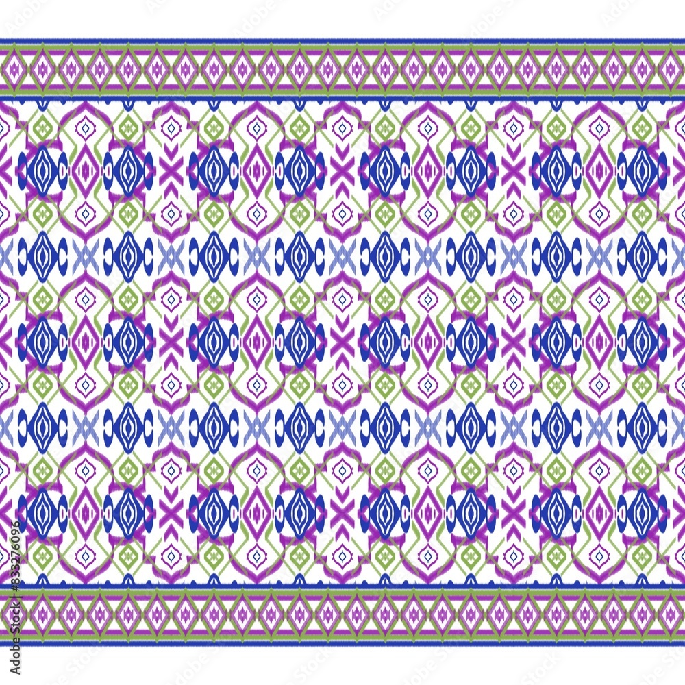 features a beautiful ikat pattern with intricate designs and vibrant colors. Ideal for fashion, home decor, graphic design, and creative projects features a beautiful ikat pattern with intricate designs and vibrant colors. Ideal for fashion, home decor, graphic design, and creative projects