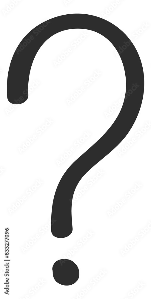Question mark icon. Simple handwritten answer sign Question mark icon. Simple handwritten answer sign