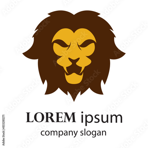 Elegant and dignified lion head logo design