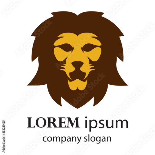 Elegant and dignified lion head logo design