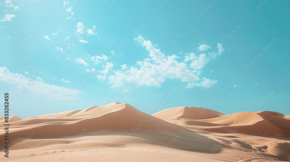 Desert against blue sky Desert against blue sky