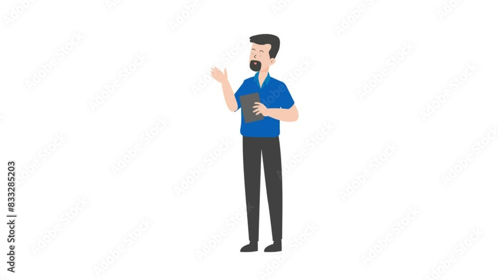 Delivery Man Holding Tablet Delivery Man Holding Tablet