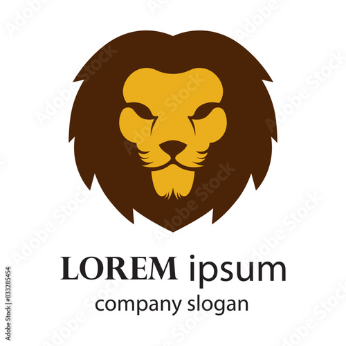 Elegant and dignified lion head logo design