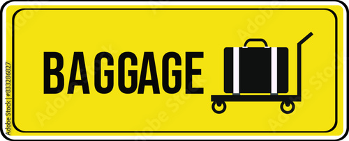 Baggage sign banner vector
