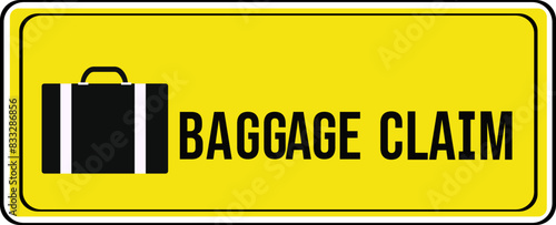 Baggage claim area sign banner vector