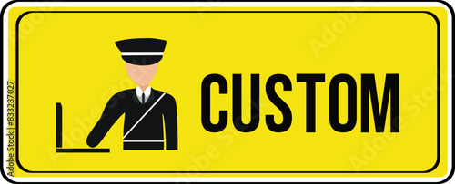 Custom sign banner vector