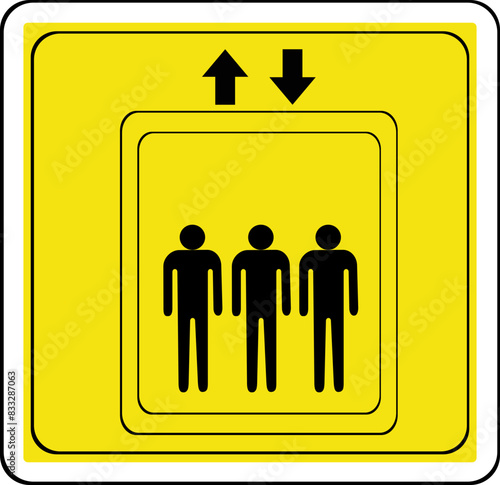 lift sign icon, elevator sign icon