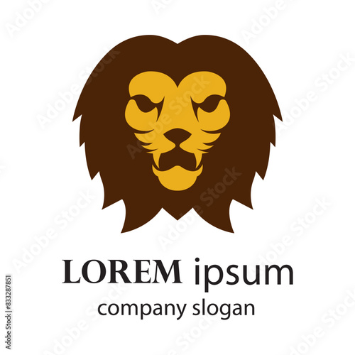 Elegant and dignified lion head logo design