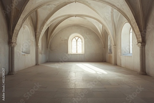 Castle architecture building corridor.