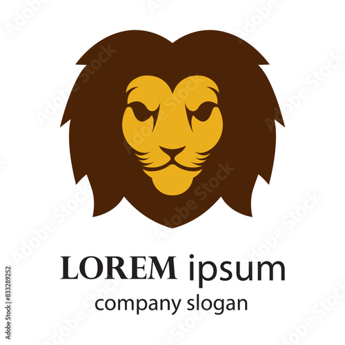 Elegant and dignified lion head logo design