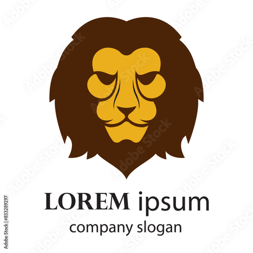 Elegant and dignified lion head logo design