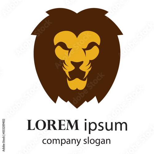 Elegant and dignified lion head logo design