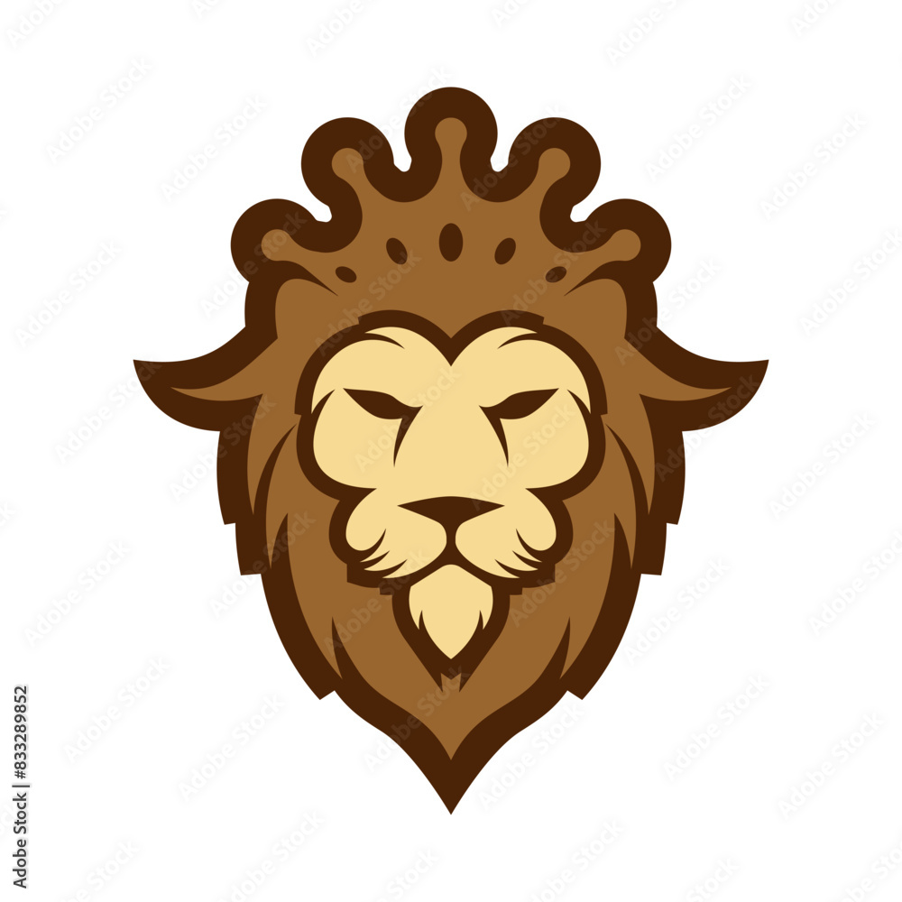 Obraz premium Elegant and dignified lion head logo design