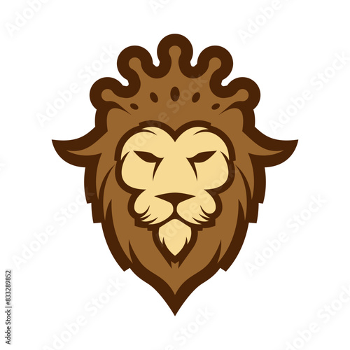 Elegant and dignified lion head logo design