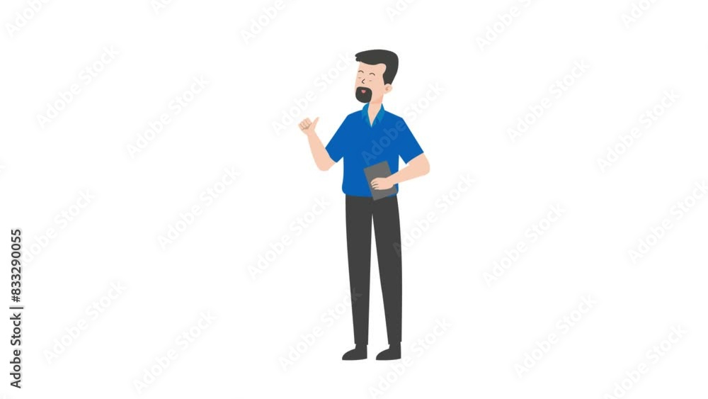 Delivery Man Holding Tablet Delivery Man Holding Tablet
