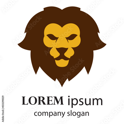 Elegant and dignified lion head logo design