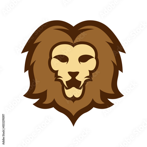 Elegant and dignified lion head logo design