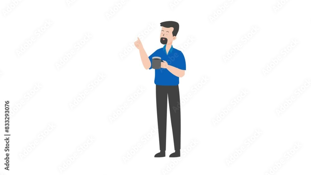 Delivery Man Drinking Coffee Delivery Man Drinking Coffee