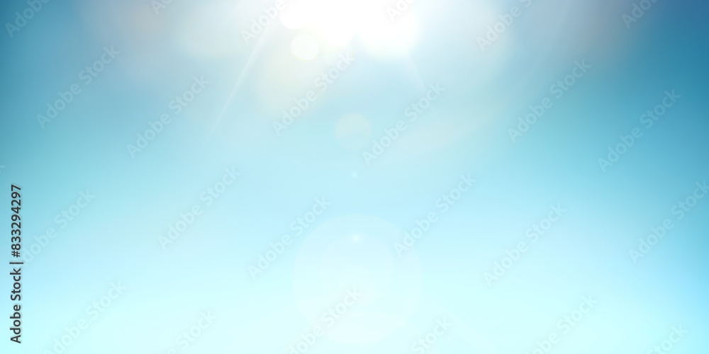 A bright fresh sunny spring, summer blue sky background