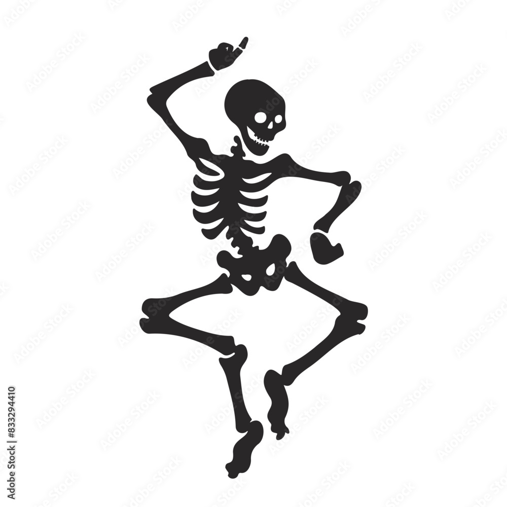 Dancing Skeleton Silhouette for Halloween Dancing Skeleton Silhouette for Halloween