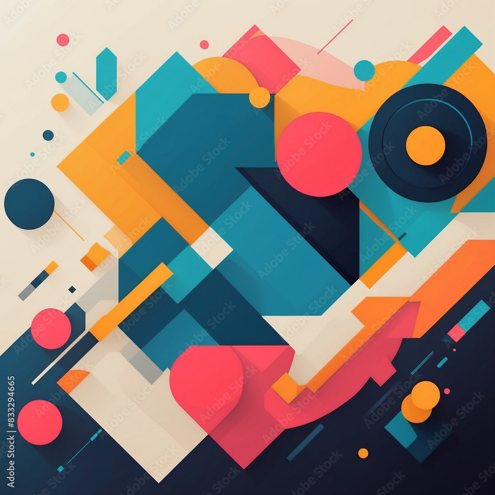Obraz premium Geometric Abstract Background , Modern and Stylish Design