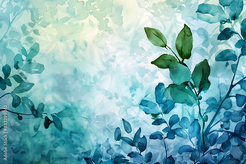 A vibrant watercolor ecology background featuring lush greenery and blue hues, evoking a sense of nature's beauty. A vibrant watercolor ecology background featuring lush greenery and blue hues, evoking a sense of nature's beauty.
