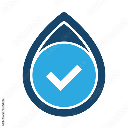 Abstract Water Droplet Check Mark