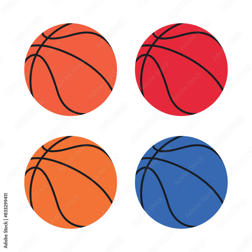 Basketball Multiple Colours Set